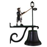 7.75" Diameter Cast Bell with Lamplighter Ornament