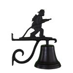 7.75" Diameter Cast Bell with Fireman Ornament