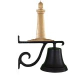 7.75" Diameter Cast Bell with Cape Cod Lighthouse Ornament