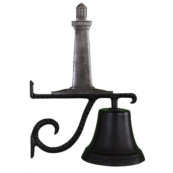 7.75" Diameter Cast Bell with Cape Cod Lighthouse Ornament