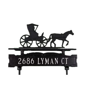 Cast Aluminum One Line Lawn Sign with Country Doctor Ornament