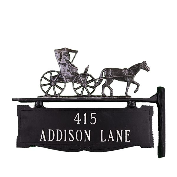 Cast Aluminum Two Line Post Sign with Gold Country Doctor Ornament