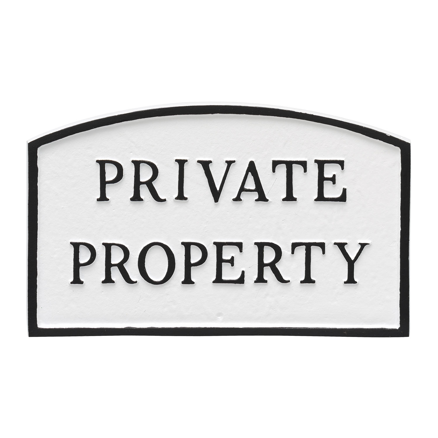 White. Private Property Residents Only Aluminium Sign 600mm x 400mm Black 