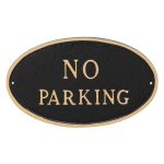 8.5" x 13" Standard Oval No Parking Statement Plaque Sign