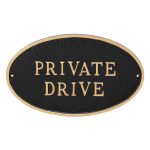 8.5" x 13" Standard Oval Private Drive Statement Plaque Sign