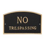 13" x 21" Large Arch No Statement Plaque Sign