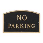 5.5" x 9" Small Arch No Parking Statement Plaque Sign