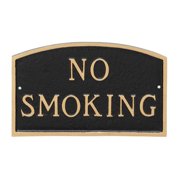 5.5" x 9" Small Arch No Smoking Statement Plaque Sign