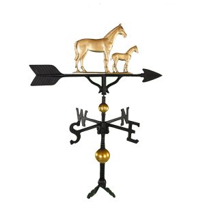 32" Aluminum Deluxe Mare & Colt Weathervane