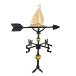 32" Aluminum Deluxe Sailboat Weathervane
