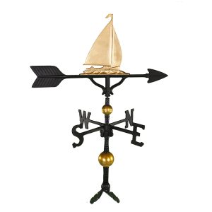 32" Aluminum Deluxe Sailboat Weathervane