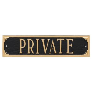 11.5" x 2.75" Private Statement Plaque Sign