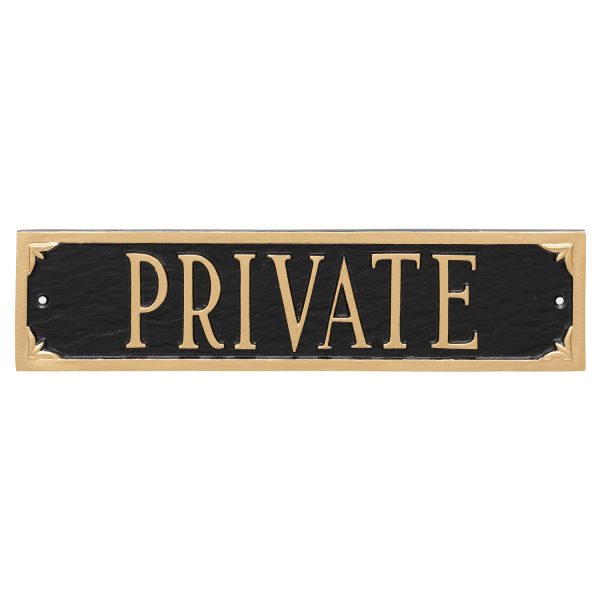 11.5" x 2.75" Private Statement Plaque Sign