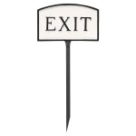 5.5" x 9" Small Arch Exit Statement Plaque Sign with 23" lawn stake