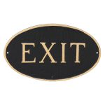 10" x 18" Large Oval Exit Statement Plaque Sign