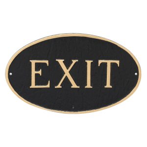 10" x 18" Large Oval Exit Statement Plaque Sign