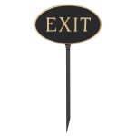 8.5" x 13" Standard Oval Exit Statement Plaque Sign with 23" lawn Stake