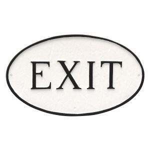 8.5" x 13" Standard Oval Exit Statement Plaque Sign