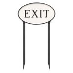 10" x 18" Large Oval Exit Statement Plaque Sign with 23" lawn Stakes