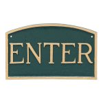 5.5" x 9" Small Arch Enter Statement Plaque Sign