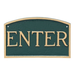 13" x 21" Large Arch Enter Statement Plaque Sign