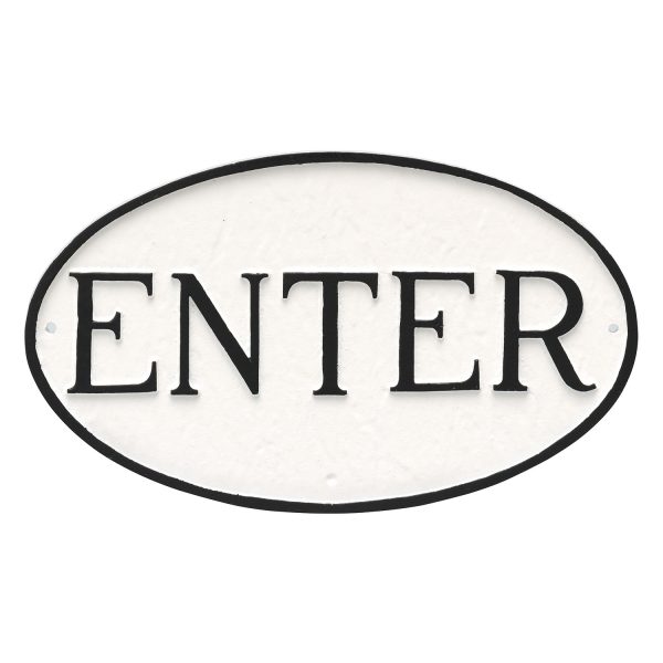 6" x 10" Small Oval Enter Statement Plaque Sign