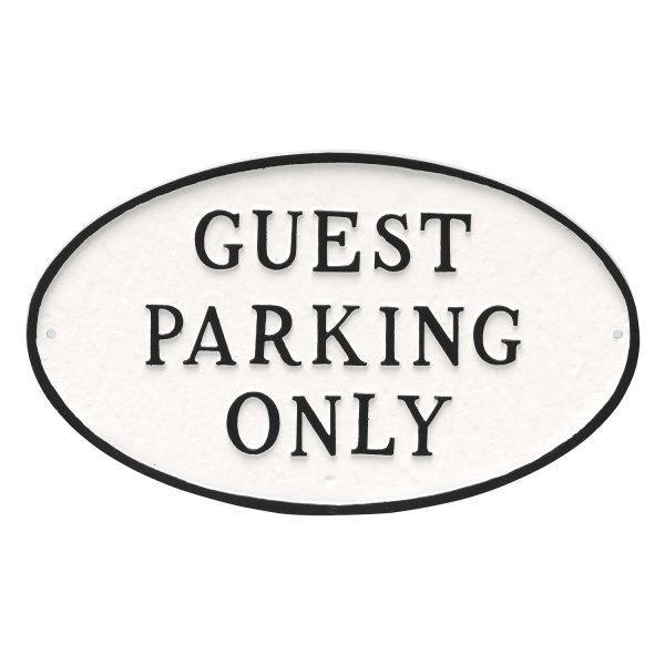 8.5" x 13" Standard Oval Guest Parking Only Statement Plaque Sign
