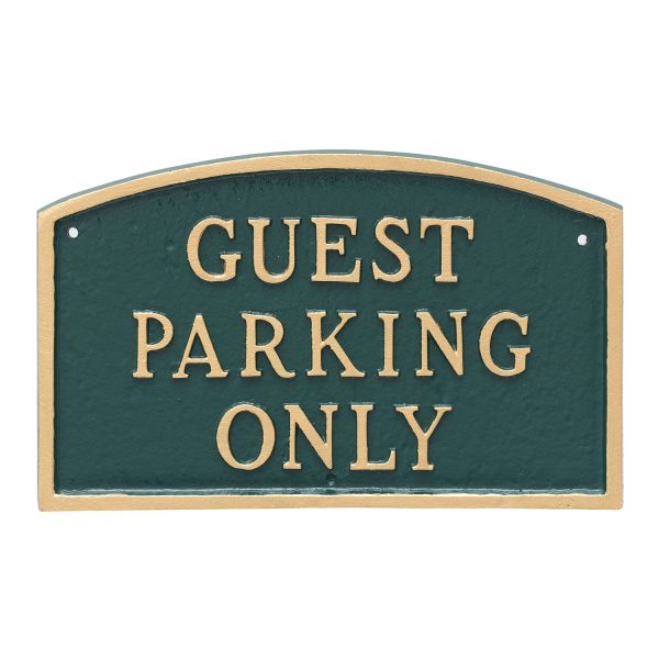 13" x 21" Large Arch Guest Parking Only Statement Plaque Sign