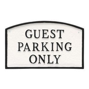 5.5" x 9" Small Arch Guest Parking Only Statement Plaque Sign