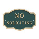 10" x 15" Standard No Soliciting Statement Plaque Sign