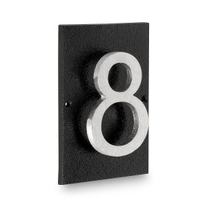 Floating Modern 4" Number Horizontal Address Plaque (1 digit)