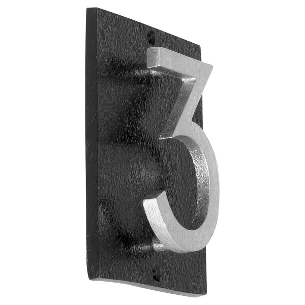 Floating Modern 3" Number Vertical Address Plaque (1 digit)