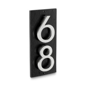 Floating Modern 4" Number Vertical Address Plaque (2 digits)