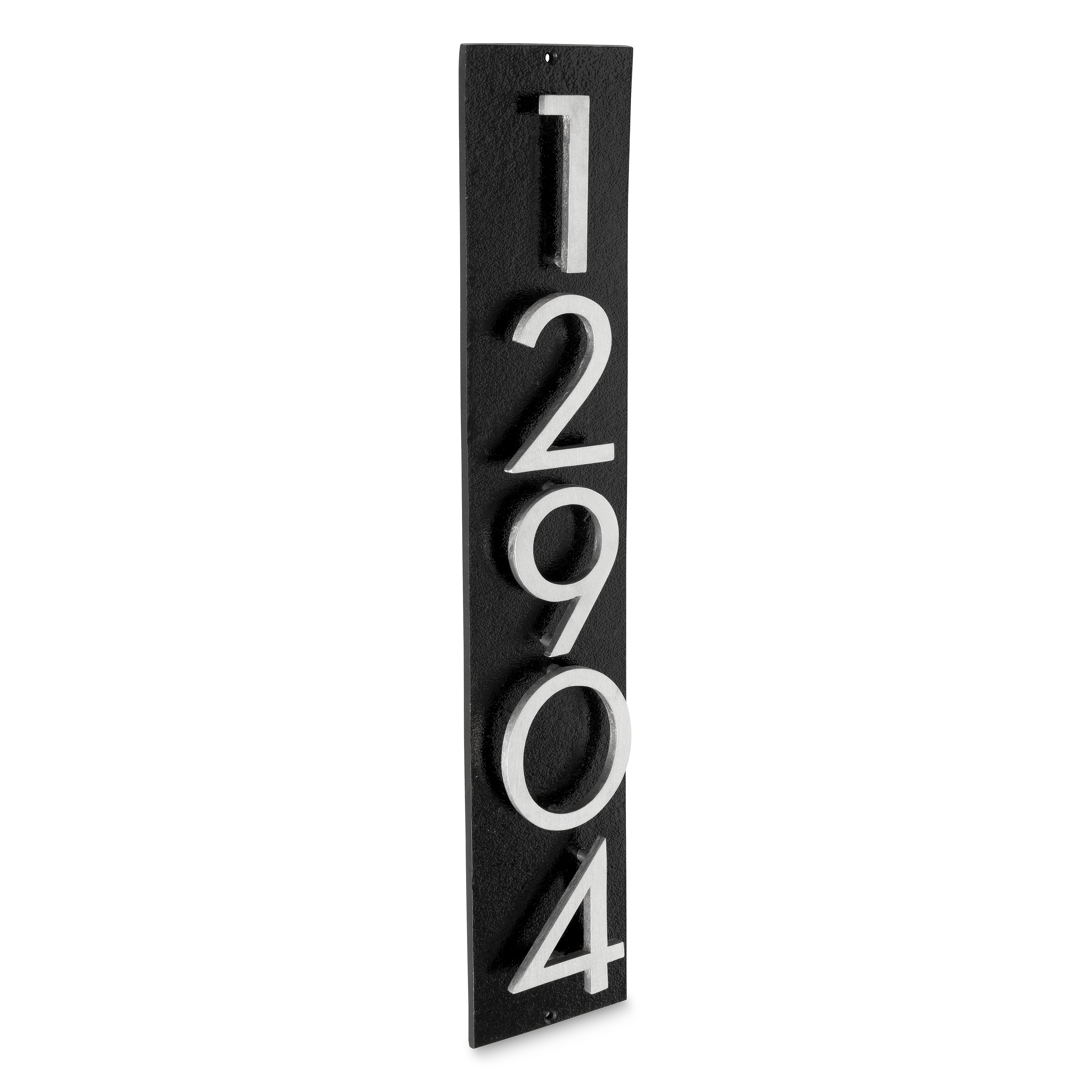 Floating Modern 4″ Number Vertical Address Plaque (5 digits) Montague