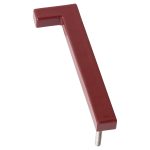 16" Brick Red Aluminum floating or flat Modern House Numbers 0-9