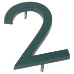10" Hunter Green Aluminum floating or flat Modern House Numbers 0-9