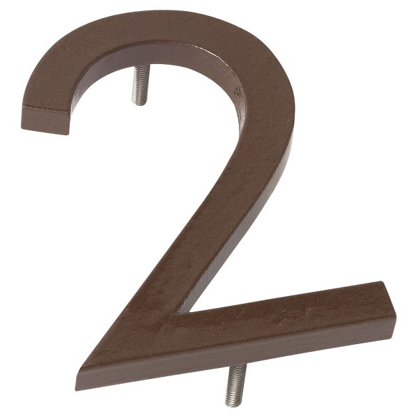 12" Sand Aluminum floating or flat Modern House Numbers 0-9
