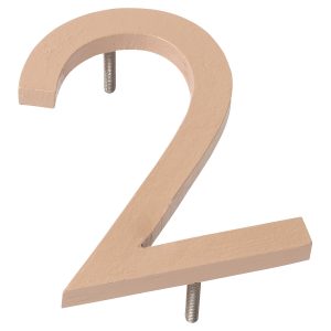 16" Taupe Aluminum floating or flat Modern House Numbers 0-9
