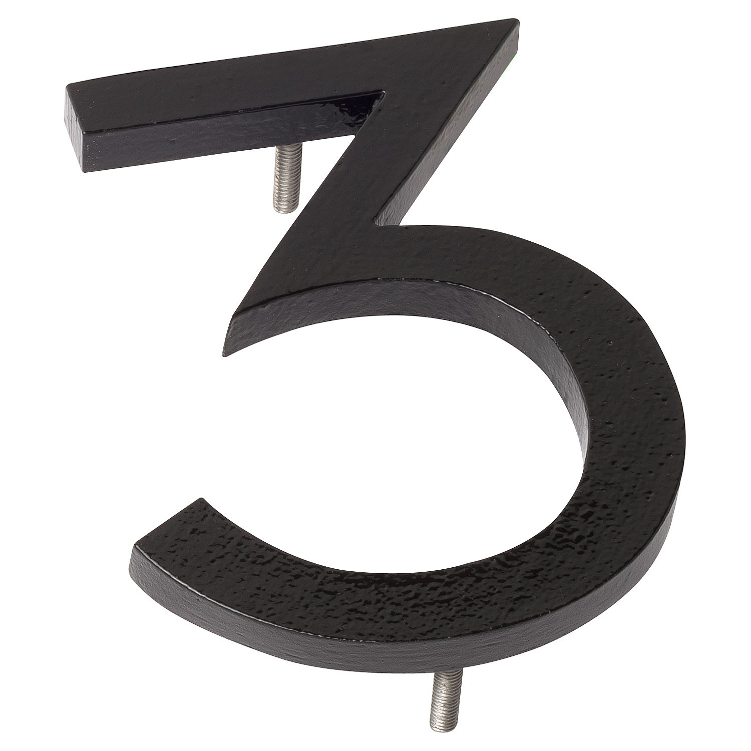 12 x 8.88 x 0.375 Black Montague Metal Products MHN-12-5-F-BK1 Floating House Number