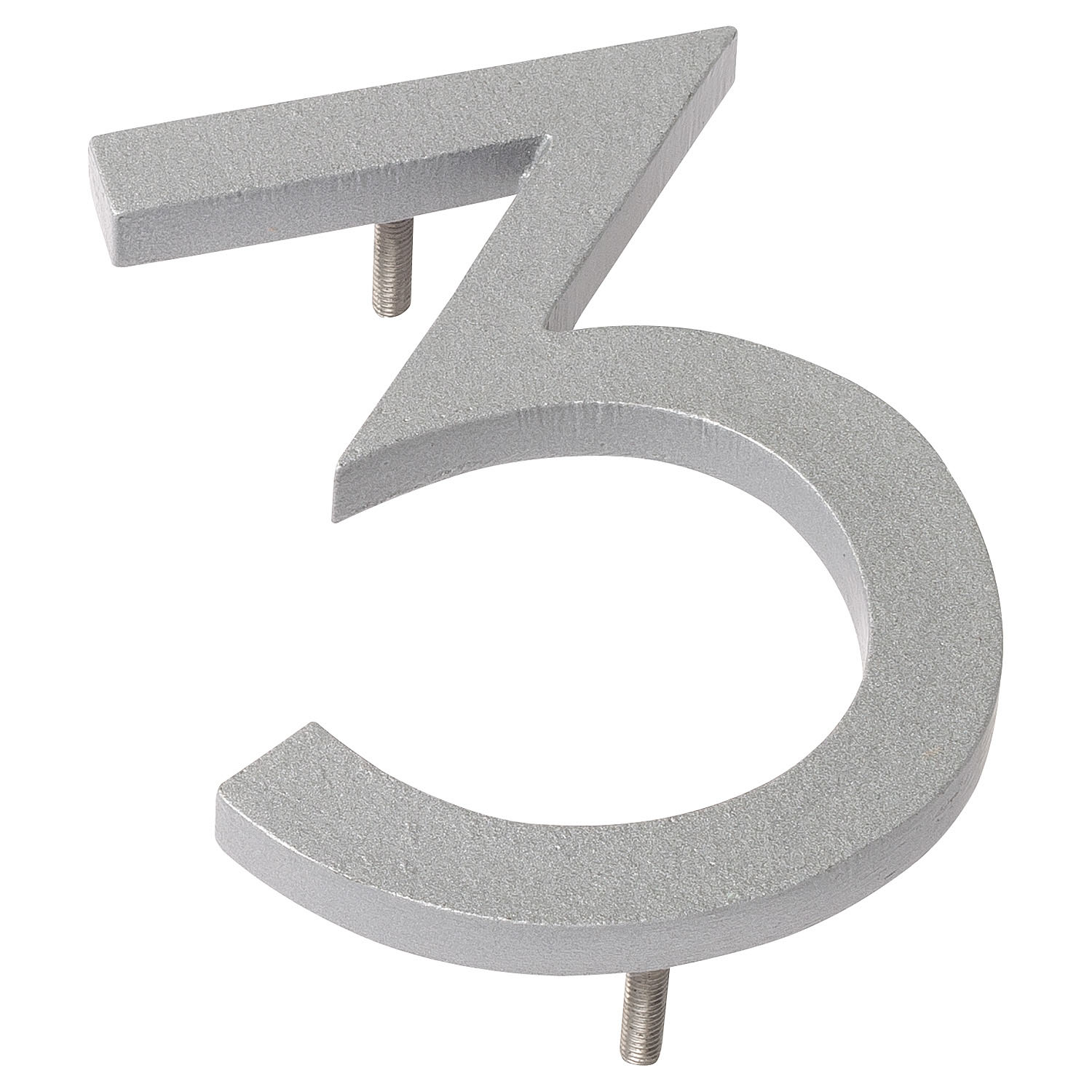 10 Silver Aluminum Floating Or Flat Modern House Numbers 0 9 Montague Metal Products