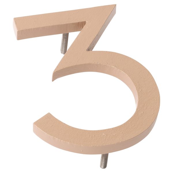 24" Taupe Aluminum floating or flat Modern House Numbers 0-9