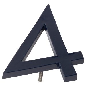 12" Navy Aluminum floating or flat Modern House Numbers 0-9