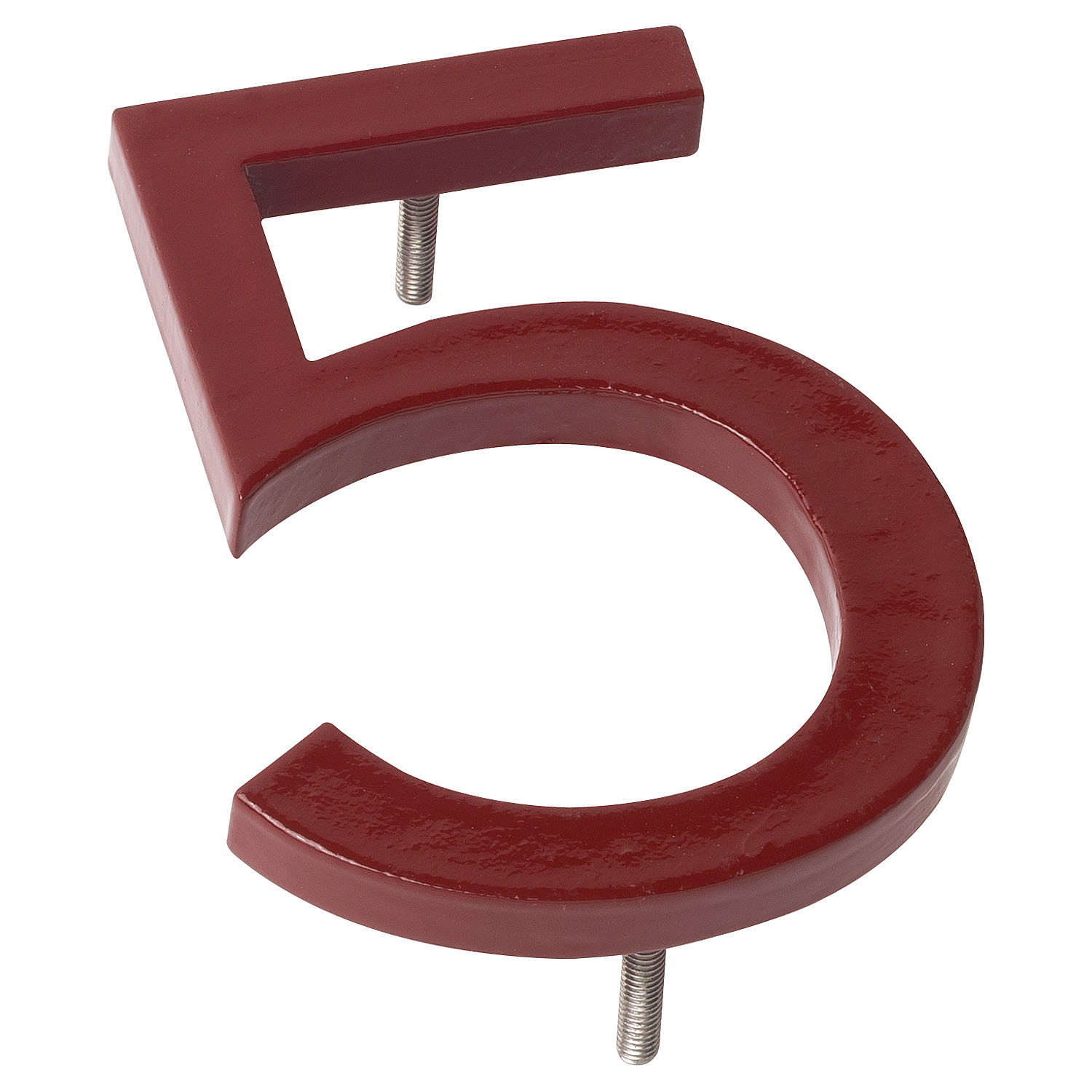 24 Brick Red Aluminum Floating Or Flat Modern House Numbers 0 9