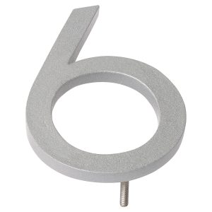 24" Silver Aluminum floating or flat Modern House Numbers 0-9