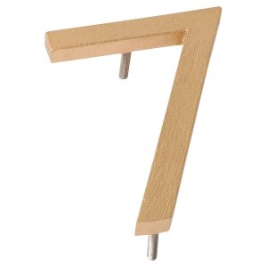 16" Gold Aluminum floating or flat Modern House Numbers 0-9