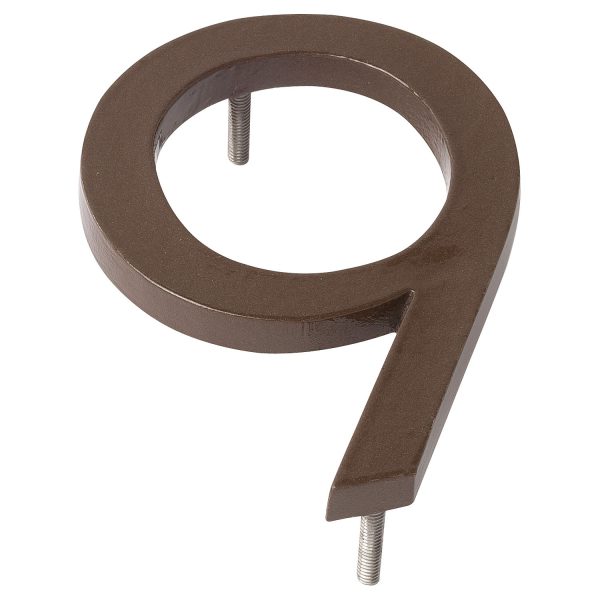16" Sand Aluminum floating or flat Modern House Numbers 0-9