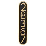 Modern Vertical Economy Address Plaque (holds up to 5 characters)
