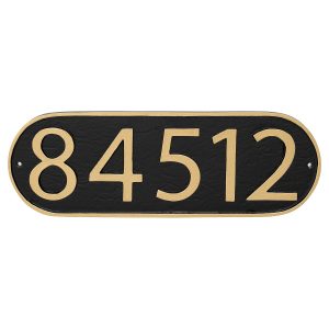 Modern Oblong Economy Plaque (holds up to 5 characters)