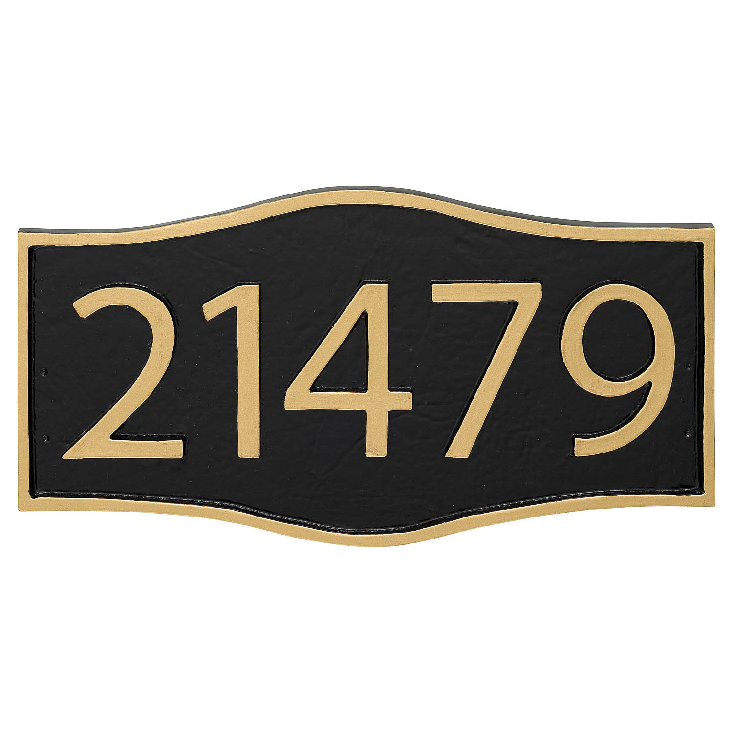 Double Arch Modern Economy Address Plaque (holds up to 5 characters)