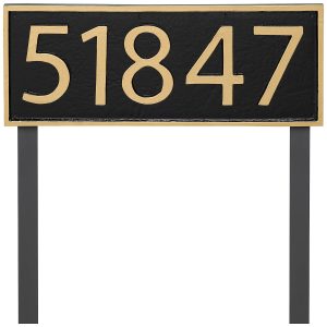 Rectangle Modern Economy Address Plaque (holds up to 5 characters)